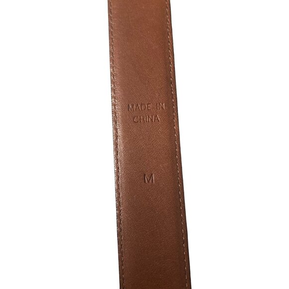 Ralph Lauren Black Leather Belt with Gold Buckle - Picture 4 of 10